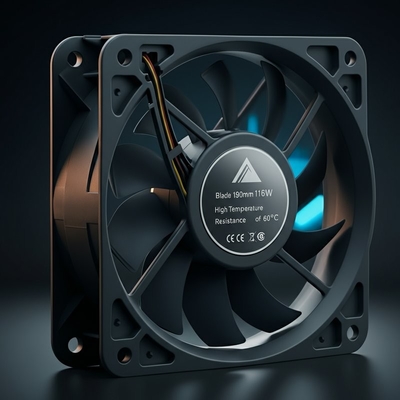 Potencia de la hoja 190mm 116W resistencia a altas temperaturas de 60°C EC Ventilador axial