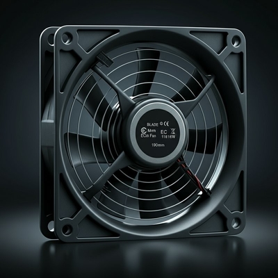 Potencia de la hoja 190mm 116W resistencia a altas temperaturas de 60°C EC Ventilador axial